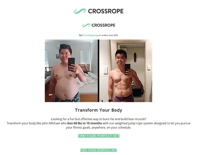 Me in a crossrope ad