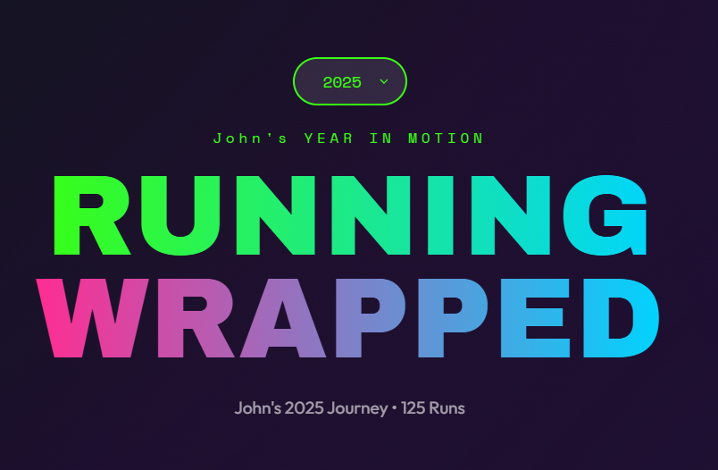 Screenshot of Running Wrapped